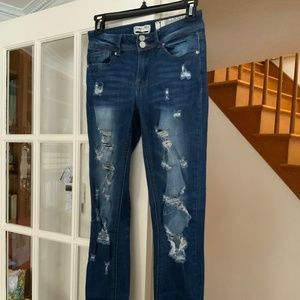Indigo Rein Ankle Jeans, Size 1.
